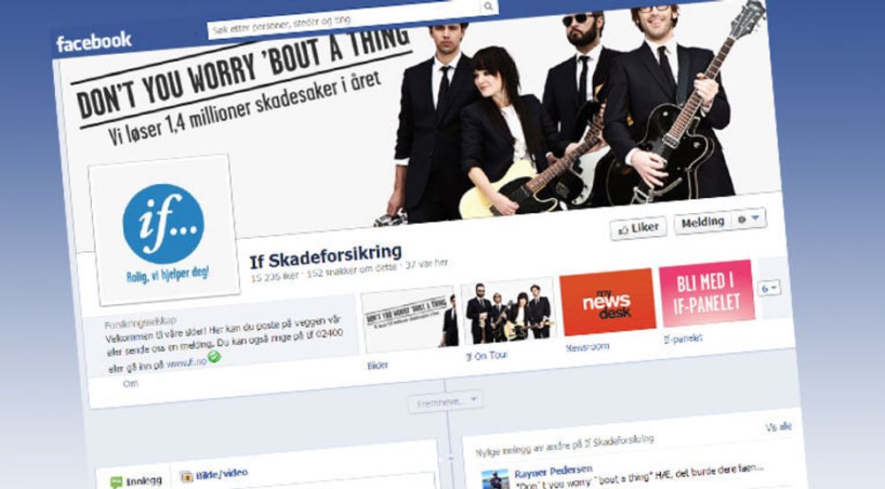 If integrerer Facebook-kanalen i sin kundesenterløsning. Kunder advares at temaer med følsomme opplysninger skal diskuteres i andre kanaler.