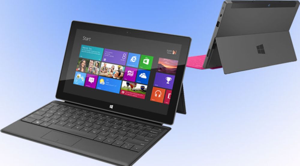 Microsoft Surface leveres med avtakbart tastatur, og markedsføres som en pc. Den enkleste utgaven kommer på markedet samtidig med Windows 8, det vil si til høsten.