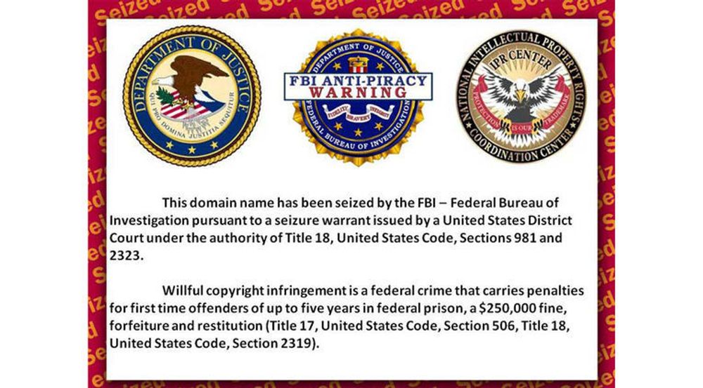Nettsted stengt av FBI på grunn av piratkopiering