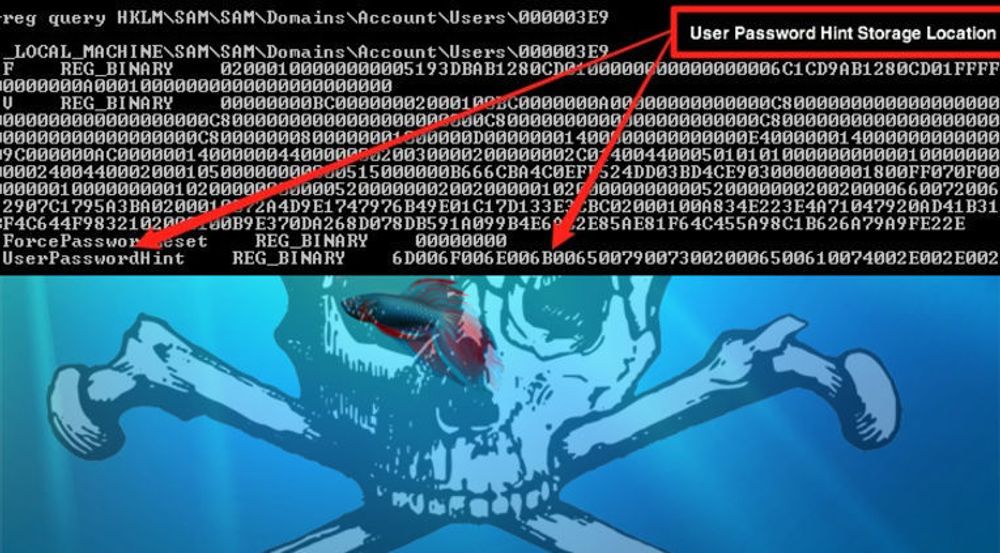 Hashverdiene som inneholder hint til Windows-passordet er lett å fiske fram, ifølge en sikkerhetsforsker.