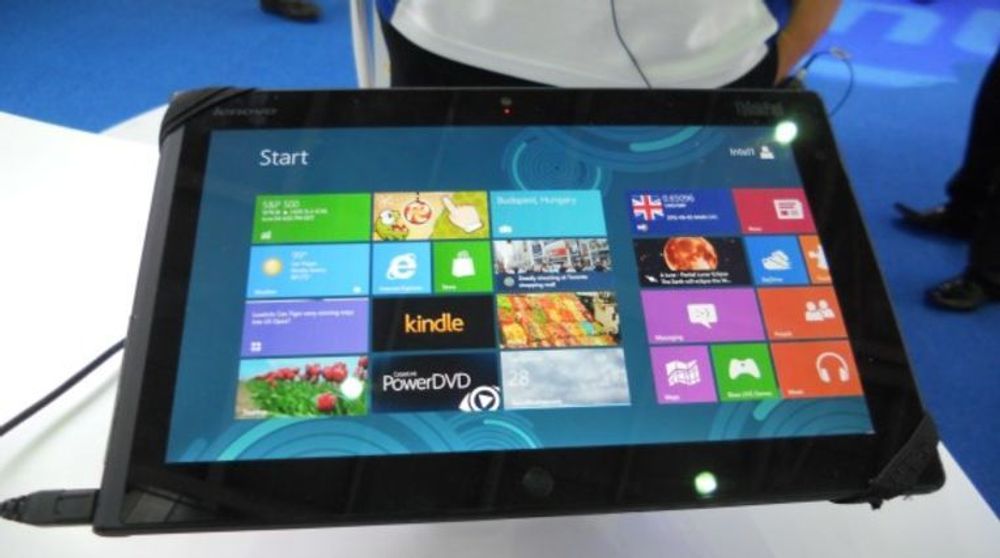 Prototype av et Lenovo ThinkPad-nettbrett med Windows 8.