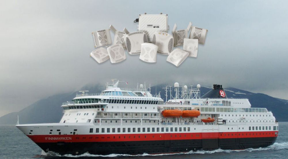 Aksesspunkter fra Aruba skal gi internettilgang til passasjerer og ansatte på Hurtigrutens 13 skip.