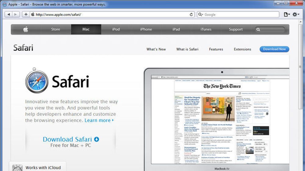 Apple Safari 5.1.4 for Windows.