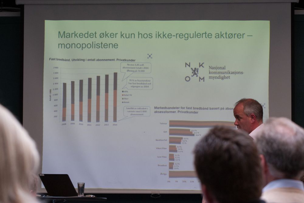 Markedet øker kun hos de ikke-regulerte aktørene, altså monopolistene, mente Jørn Hodne i NextGenTel.