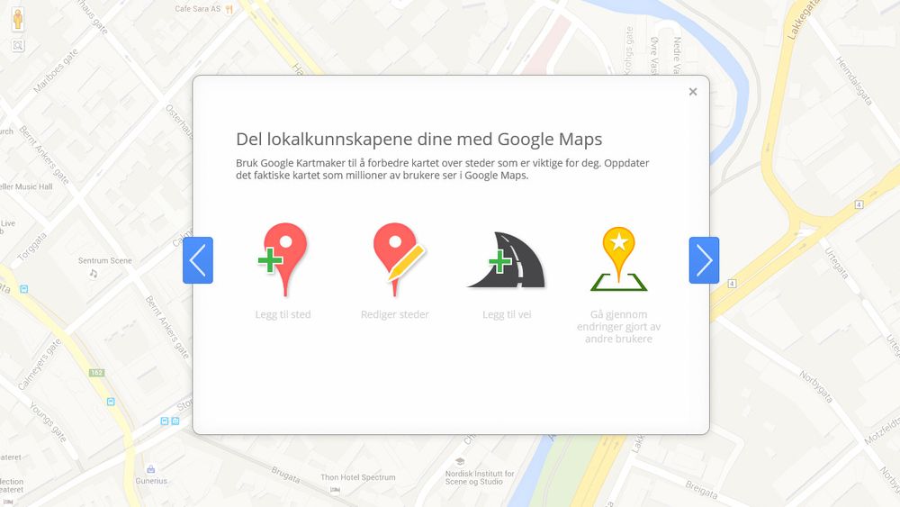 Googles introduksjon til Google Map Maker.
