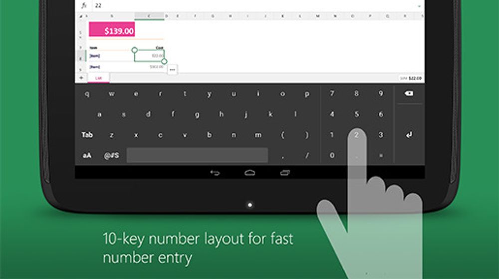 Eget Excel-tastatur er blant de nye appene.