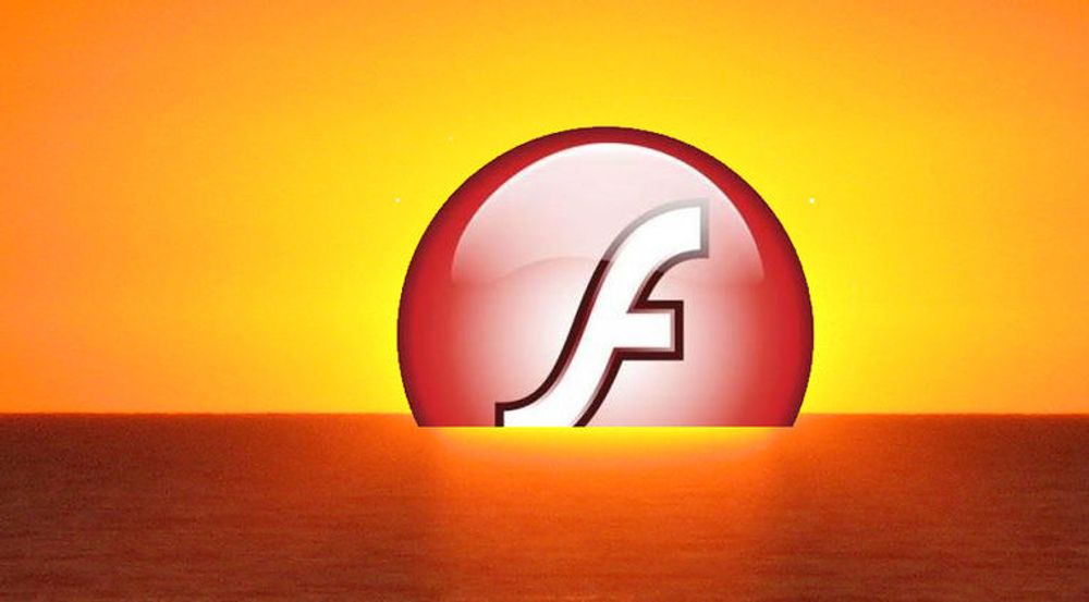 Adobe Flash og solnedgang.