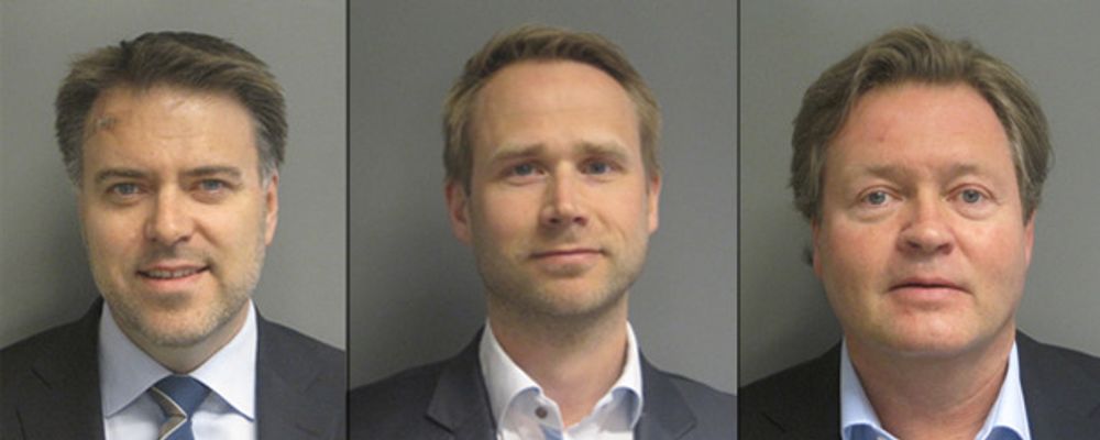 Tre nye HP Norge-direktører: (fra v.) Geir Rostadmo-Strømme, Per Martin Botten og Jørn Nygaard.