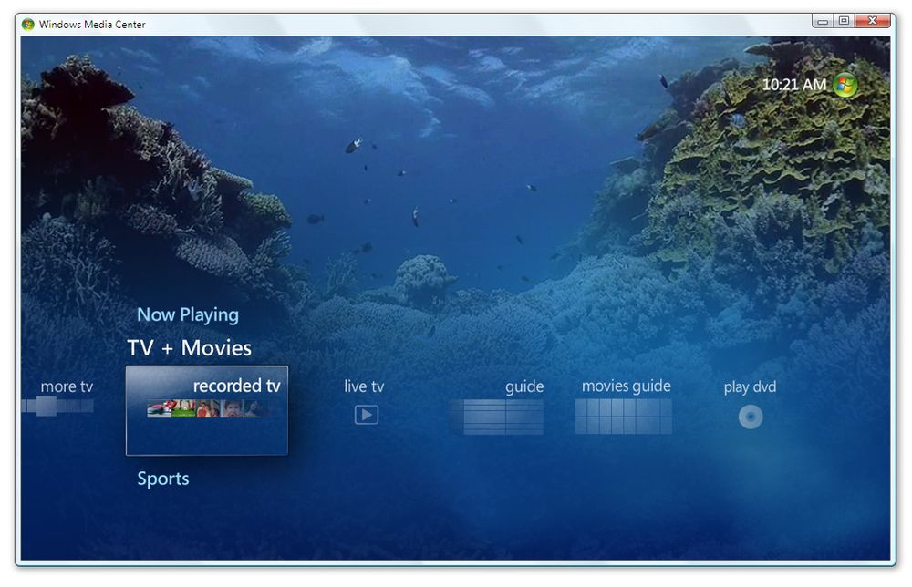 En eldre versjon av Windows Media Center. I Windows 10 blir det slutt på støtten.