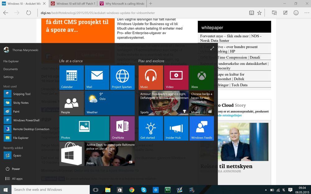 Windows 10 vil finnes i flere forskjellige utgaver for privatpersoner, bedrifter, skoler og lignende.
