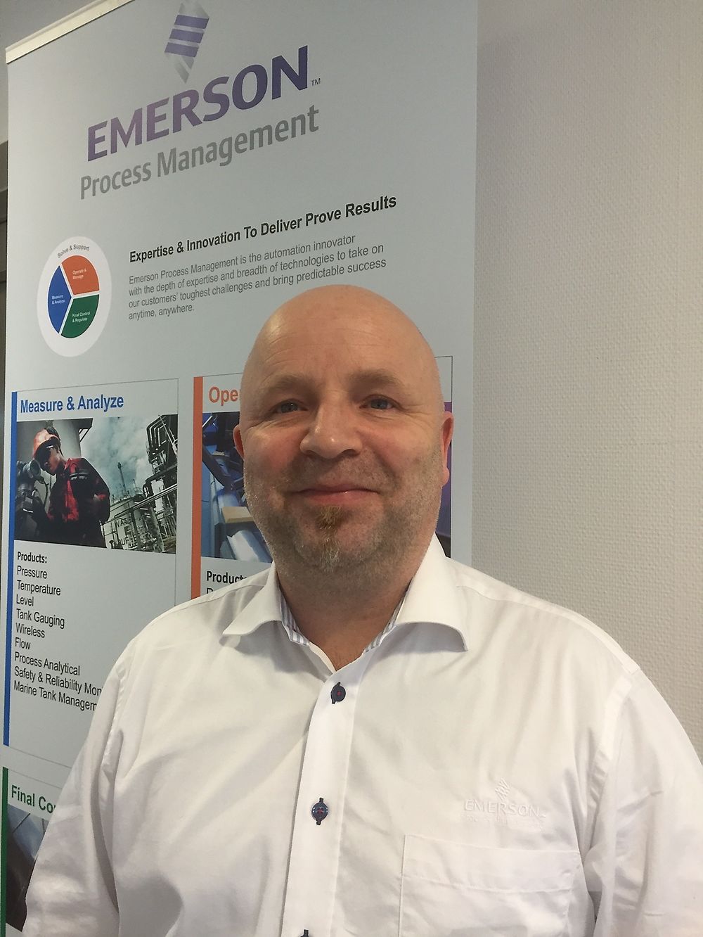 Kjetil Nilsen, Field Sales Engineer hos Emerson i Stavanger.