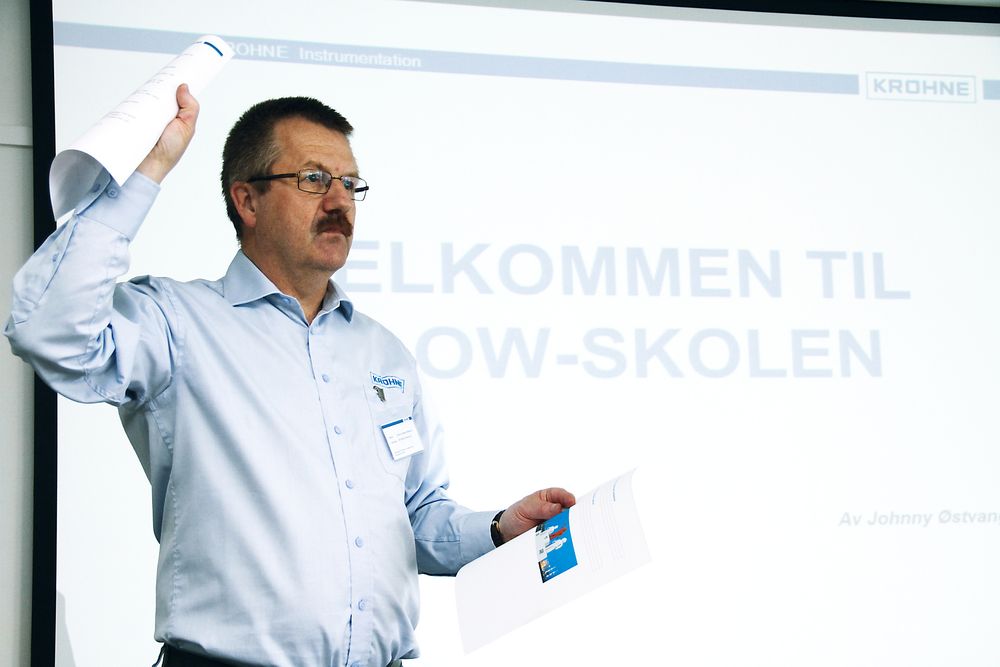 Johnny Østvang, servicesjef Krohne, i Dordrecht, Nederland under Flowskolen 2015.