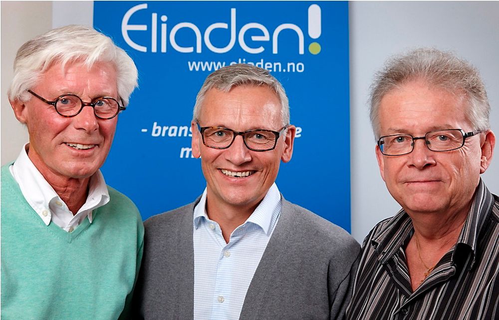 Then There Were Three: PEA-gründerne Helge Bjørhall (t.v.) og Per Kølner flankerer Eliadens prosjektleder Nils Erik Magnell. I juni 2014 samles hele automatiseringsbransjen på Lillestrøm.