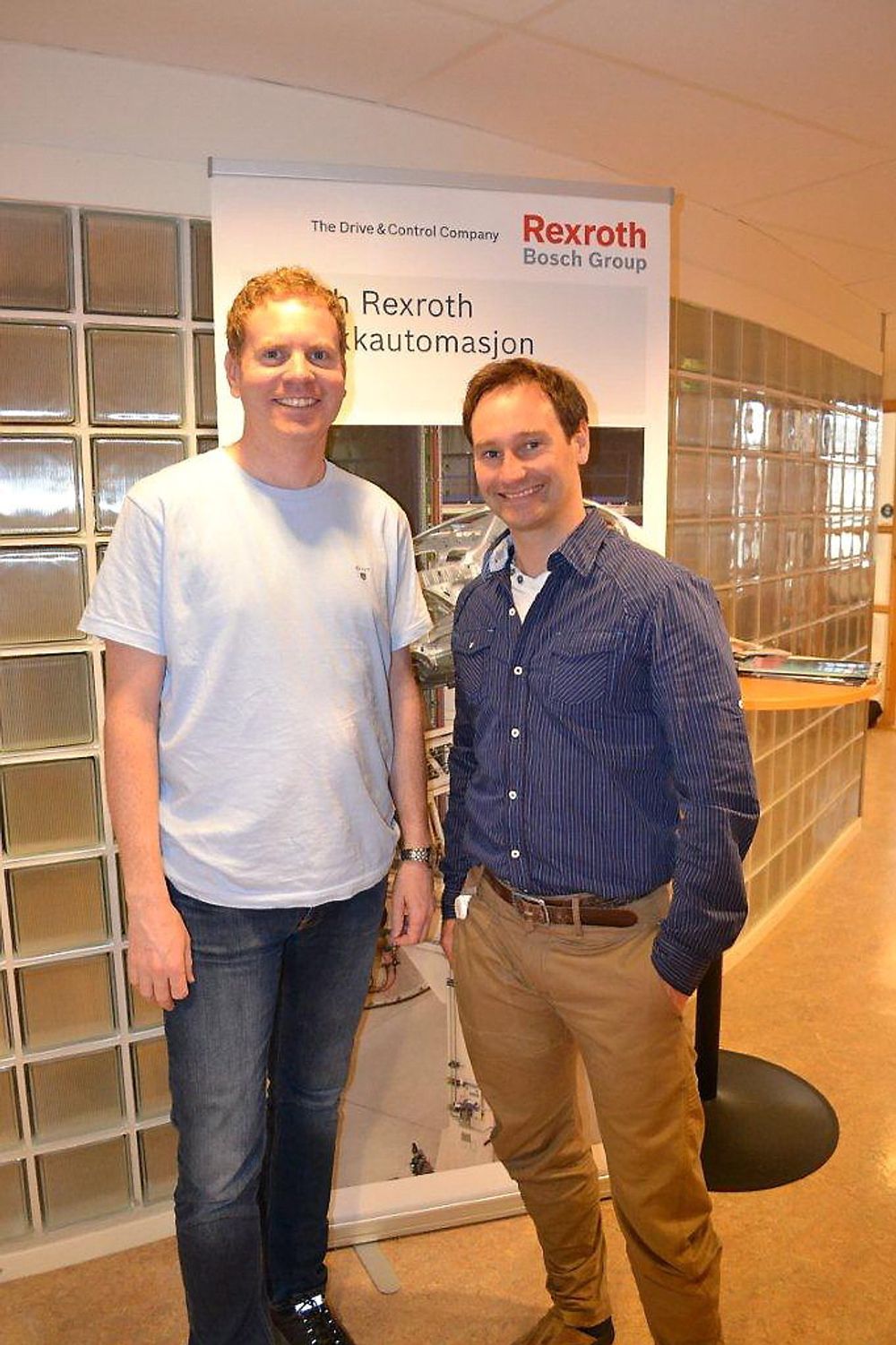 Roger Almaas (til venstre) og Tormod Eriksen har inntatt salgsteamet hos Bosch Rexroth.