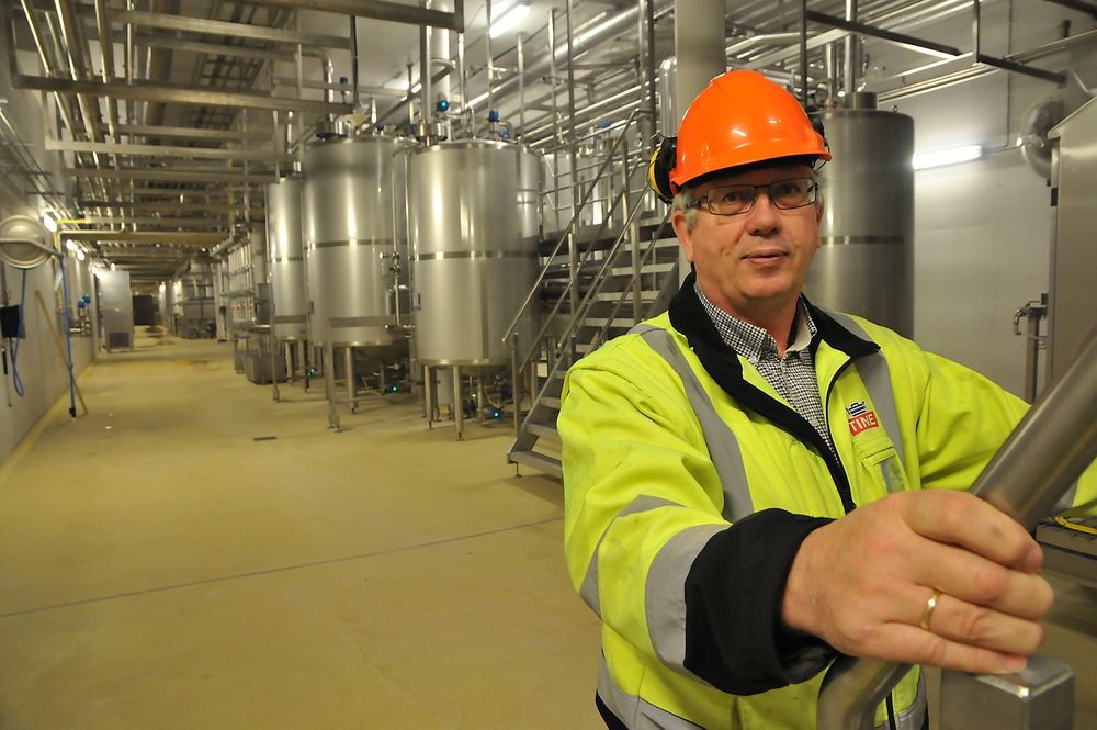 Teknisk sjef i Tine, Torbjørn Kvia, fronter verdens største vaskestasjon for næringsmiddel, som er på Nærbø.