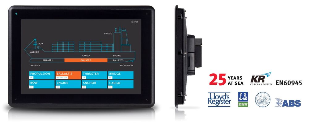 Beijer Electronics lanserer 15 tommer iX HMI maritimt panel.  