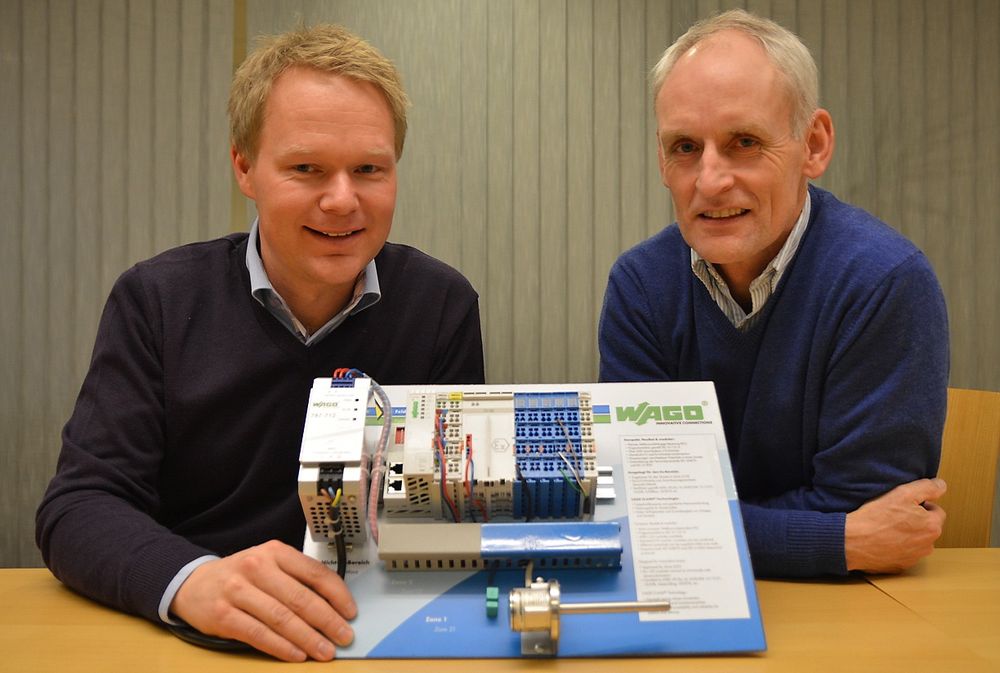 Stian Karlsen og Leif Midbøe er med å stake ut kursen for Wagos satsing innenfor prosessautomatisering.