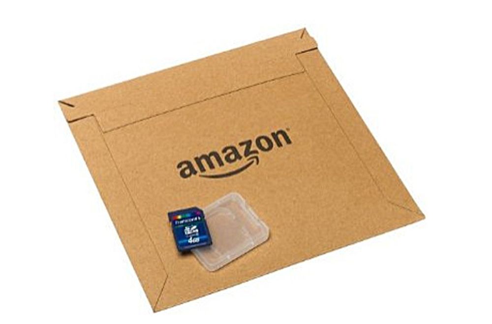 Amazon vil nå sende minnekort og en del andre produkter i pappkonvolutter, som en del av "Frustration-free packaging"-programmet.