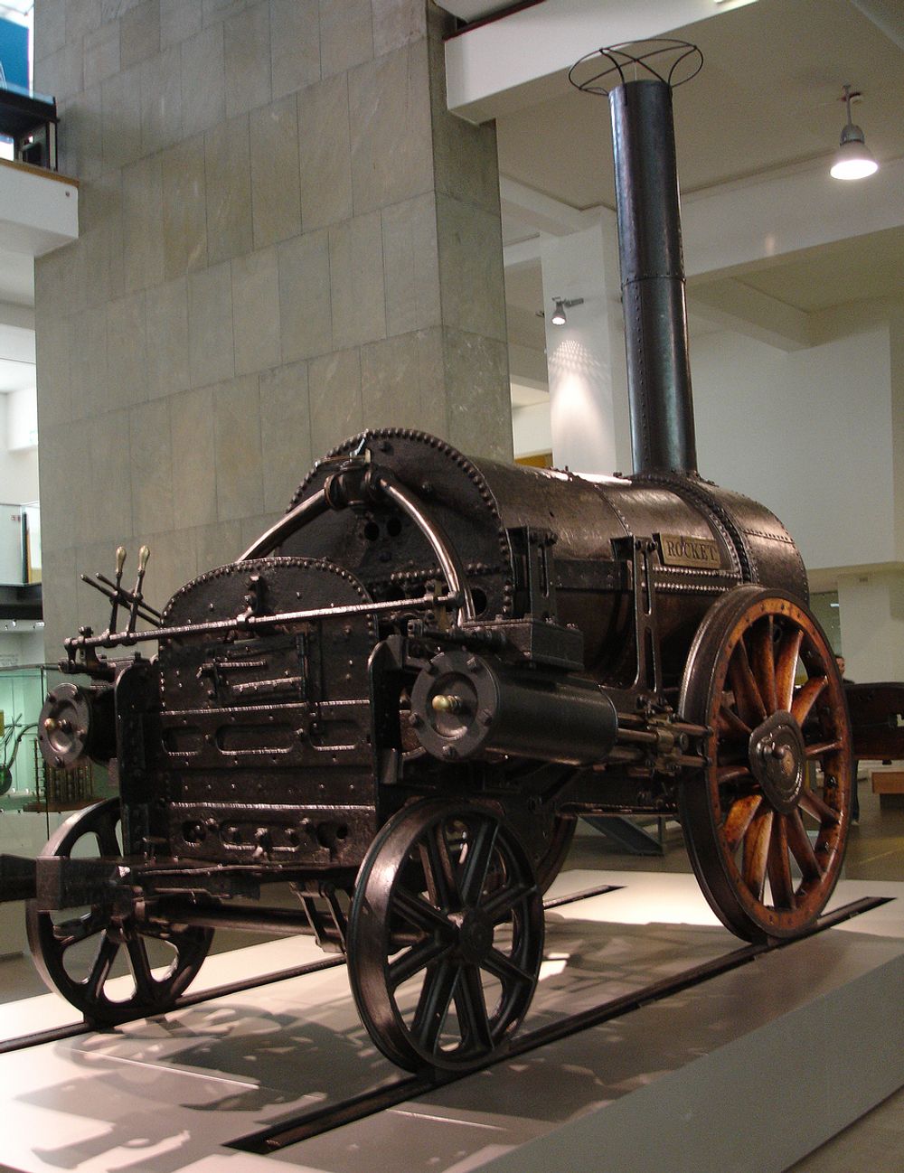 Robert Stephensons 'Rocket' var verdens første damplokomotiv.