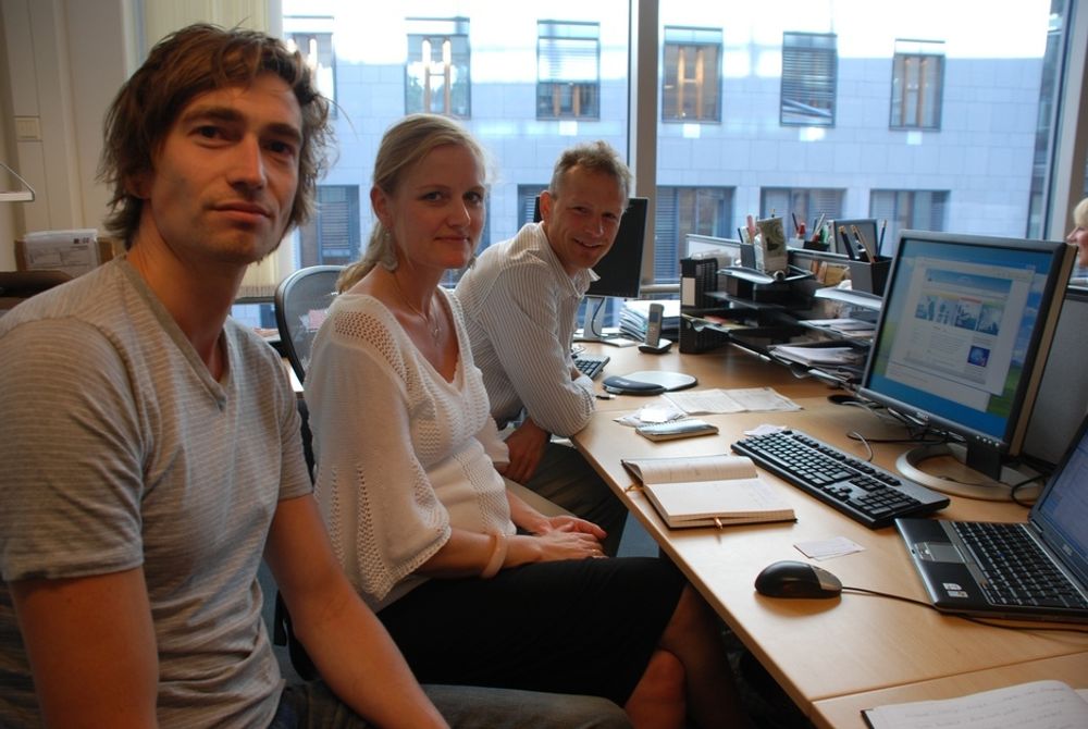 Analytikerne i PointCarbon: (Fra venstre) Karl Magnus Maribu, Hæge Fjellheim og Stig Schjølseth.