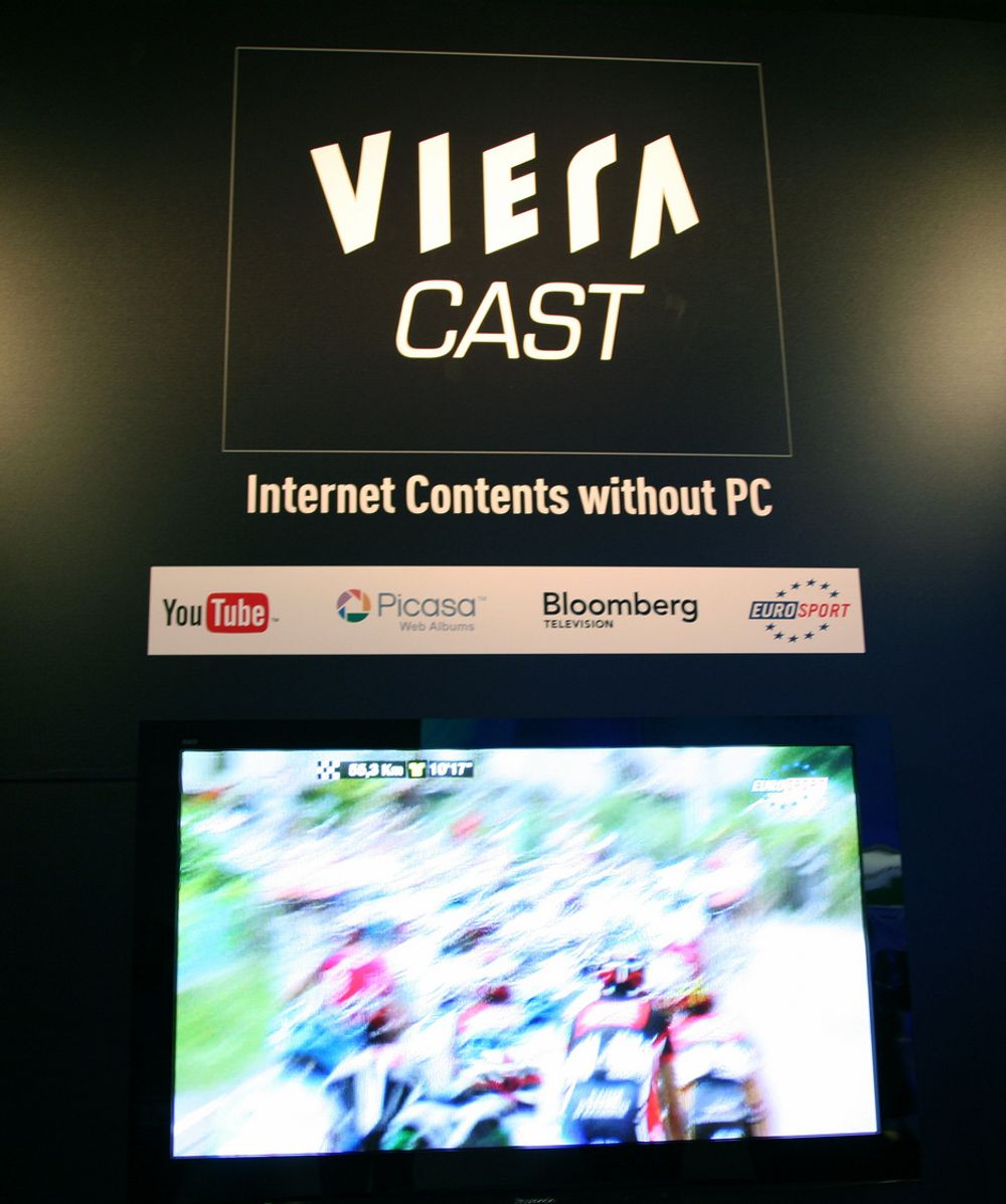 IFA: Internett uten TV. Det var slagordet Panasonic brukte da de lanserte Viera Cast, som gir brukerne IP-TV. ET samarbeid med Eurosport, Youtube, Flickr og Bloomberg gjør at mer film og video tar spranget fra nettet til TV-skjermen.