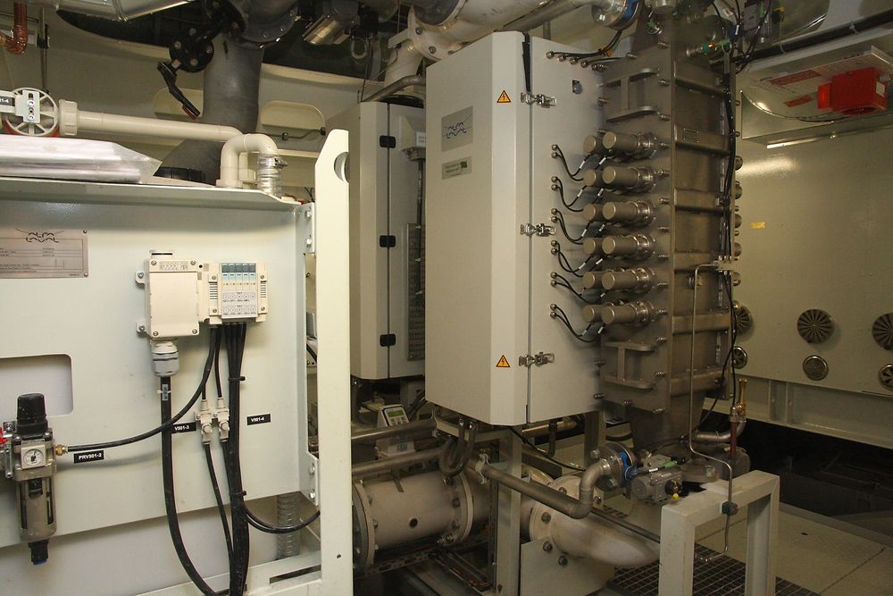 Ballstvannet UV-stråles før det slippes ut. 