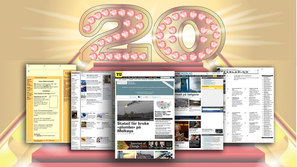 Teknisk Ukeblads nettutgave fyller 20 år i dag, 20. april. Bare Brønnøysund Avis og Dagbladet var tidligere på nett enn TU. 