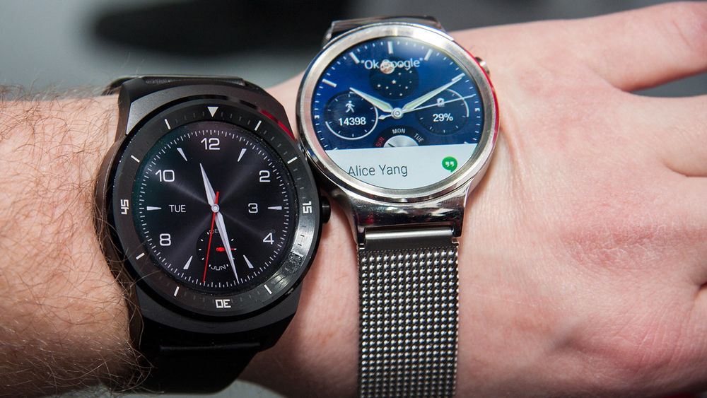 LG G Watch R og Huawei Watch. 