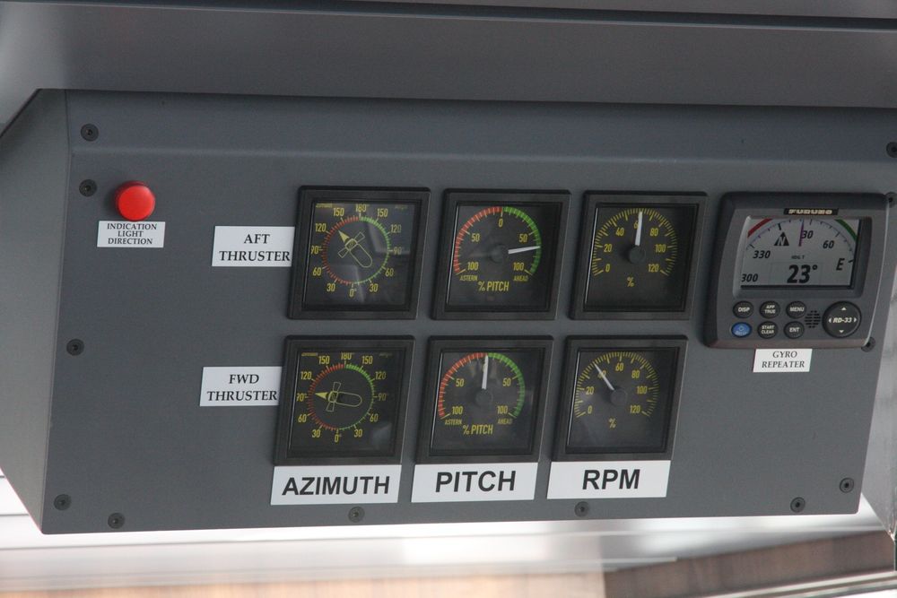 Samme instrumenter som viser status for propulsjon finnes i andre skip også.