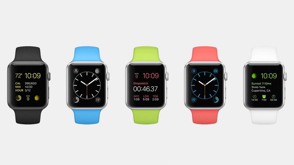 Apple Watch Sport er laget i aluminium. 