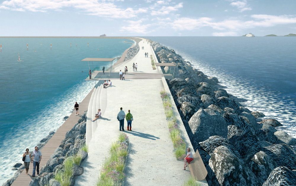 Swansea Bay tidal lagoon løftes fram som en turistattraksjon, hvor ulike sportsarrangementer, som triathlon, skal kunne arrangeres. 