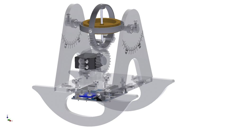 3D-modell av en gyroskopisk stabilisator skalamodell. 