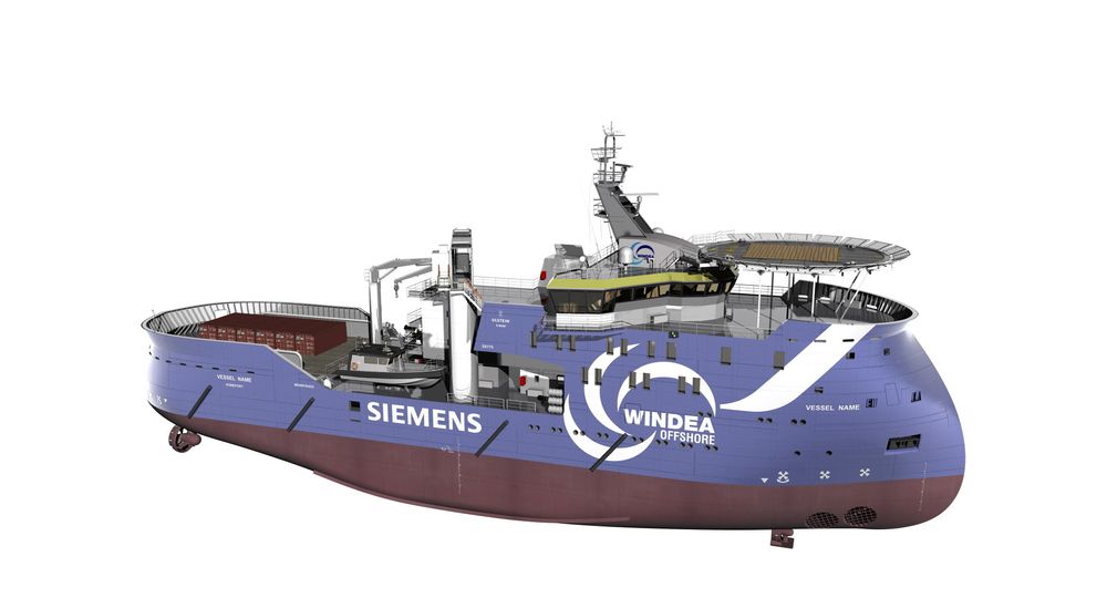 Ulstein SX 175 - Service operasjonsskip for vindturbiner offshore er utviklet av Ulstein i samarbeid med rederiet Bernhard Schulte og WINDEA Offshore GmbH & Co. KG. 