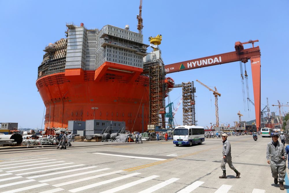 Arbeidsulykken skjedde ved Hyundai Heavy Industries offshoreverft i Ulsan, Sør-Korea i romjulen. 