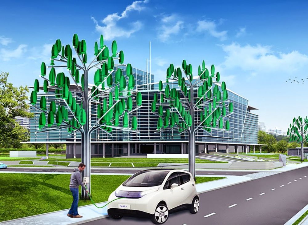 Til 29.500 euro og oppover kan du fra og med neste år bli den stolte eier av et «vindtre», eller Arbre à vent, som det franske selskapet New Wind kaller sin oppfinnelse.