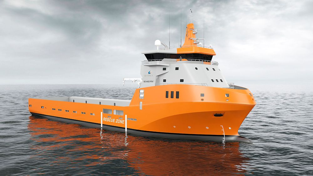 Wärtsilä lanserer ny PSV-design på Nor-Shipping. Fartøyene skal være mer energieffektive med hybrid framdrift (batteri og motor). 