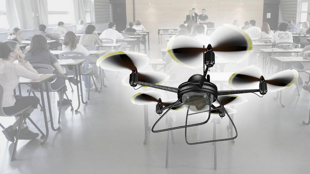 En drone som blant annet kan spore radiosignaler settes inn for å avsløre eksamensjuks i Kina. 