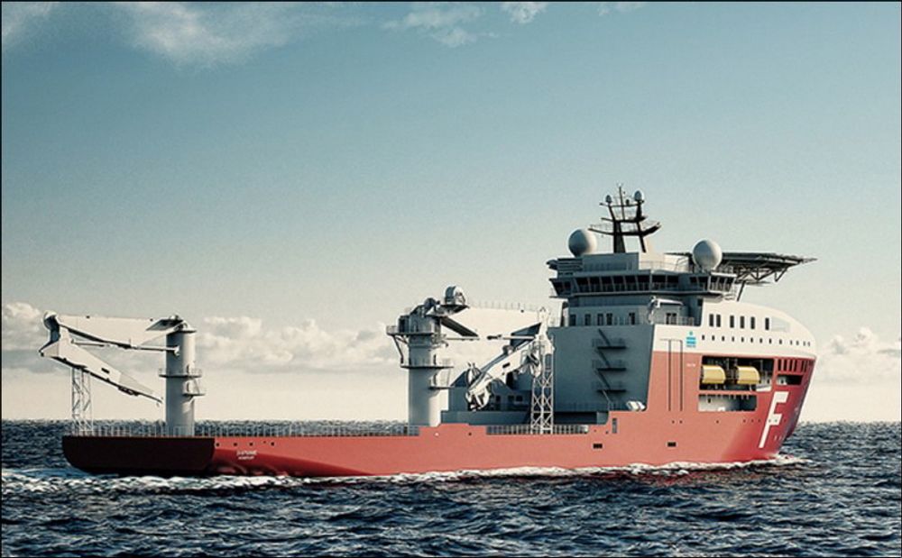 Farstads nye subsea konstruksjonsskip får to offshorekraner, den største på 250 tonn. Arbeidsdekket er på 1.800 m2. 