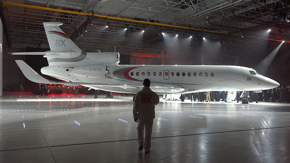 Falcon 8X er det største flyet fra Dassault Aviation. 
