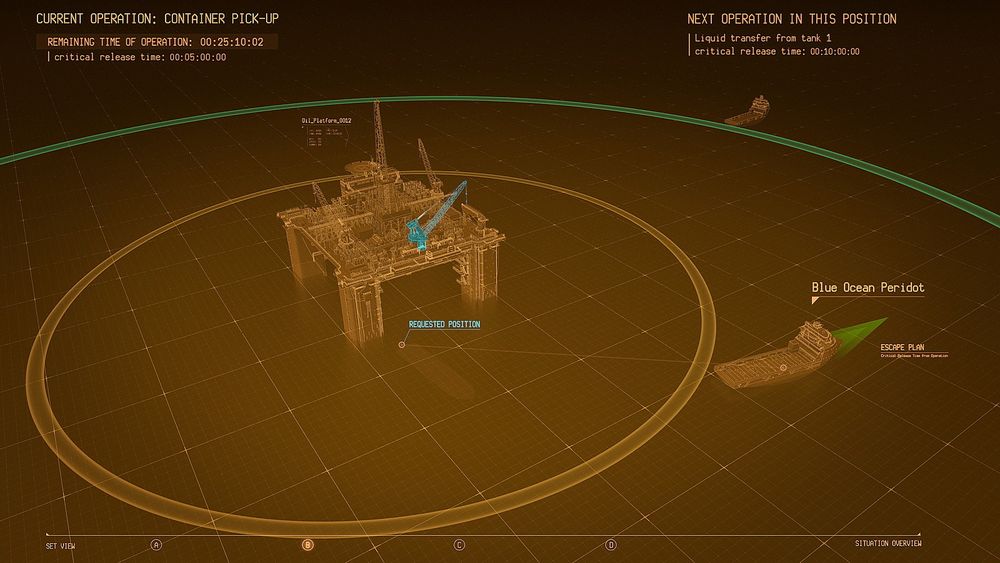 PSV-en fjernstyres fra plattform eller land.