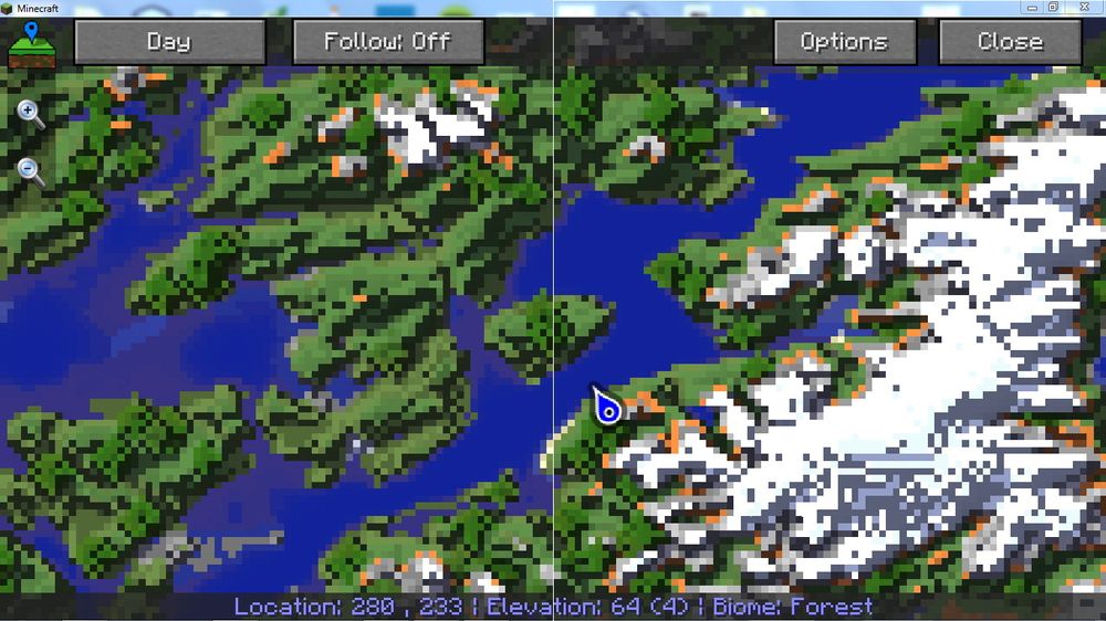  Med den gratis Journeymap-utvidelsen for Minecraft får man sett hvilket detaljnivå Kartverket har greid å overføre til Minecraft.