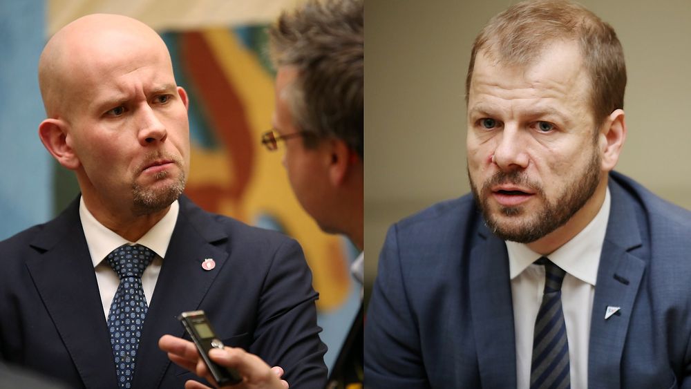EL-GRILLET: Olje- og energiminister Tord Lien ble grillet av Heikki Holmås i Stortingets spørretime i går. Holmås er ikke fornøyd med svarene han fikk fra Lien. 