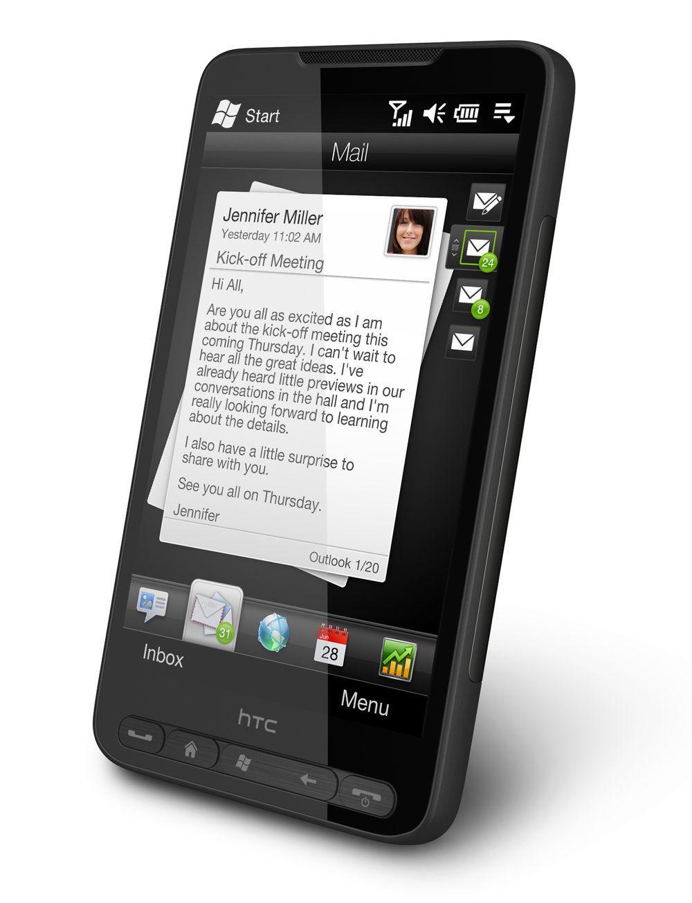 HTC HD2 har Sense-menysystem
