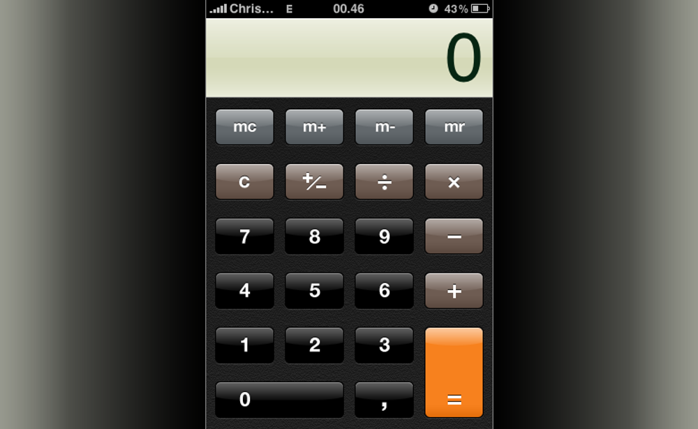 iPhone OS Kalkulator