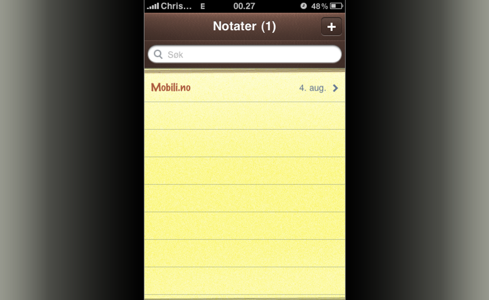 iPhone OS Notater