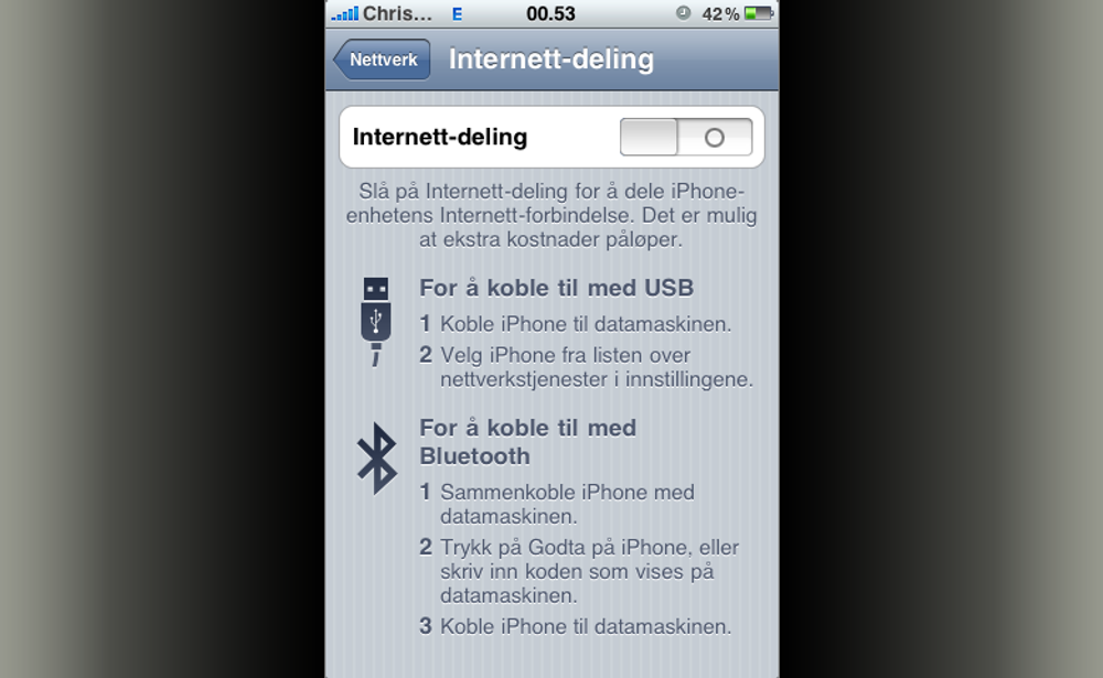 iPhone OS Tethering