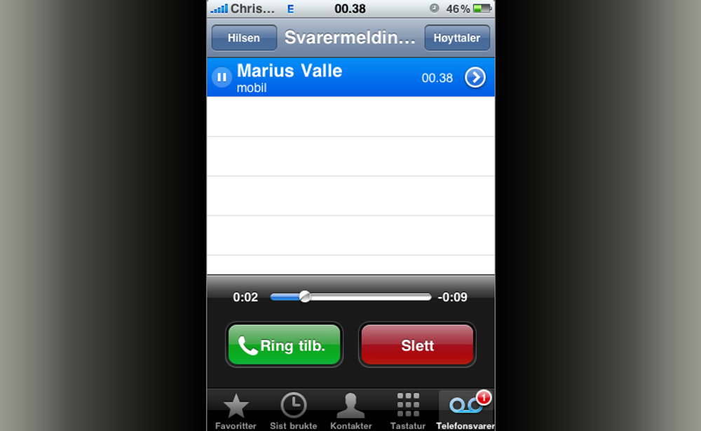 iPhone OS Visual Voicemail