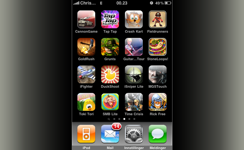 iPhone OS Meny