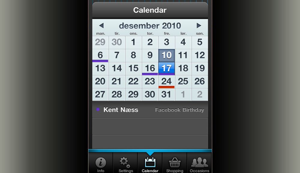 Gift Plan - Kalender