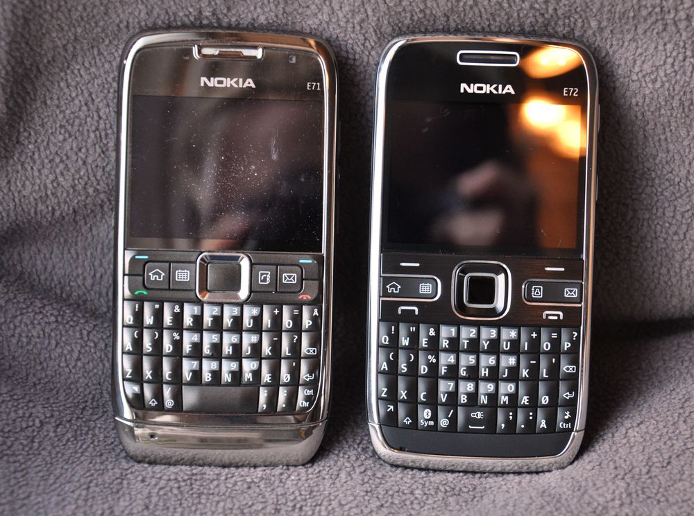 Nokia E71 (t.v.) og Nokia E72.
